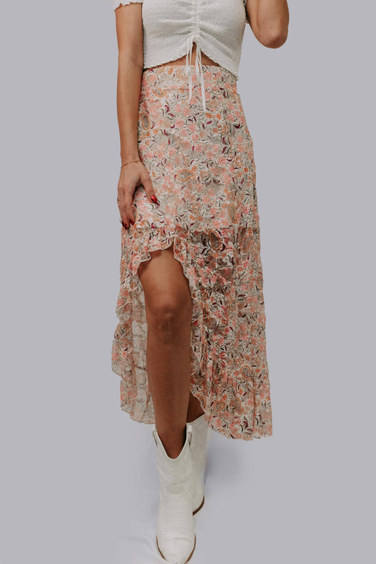 Floral Paisley Maxi Skirt