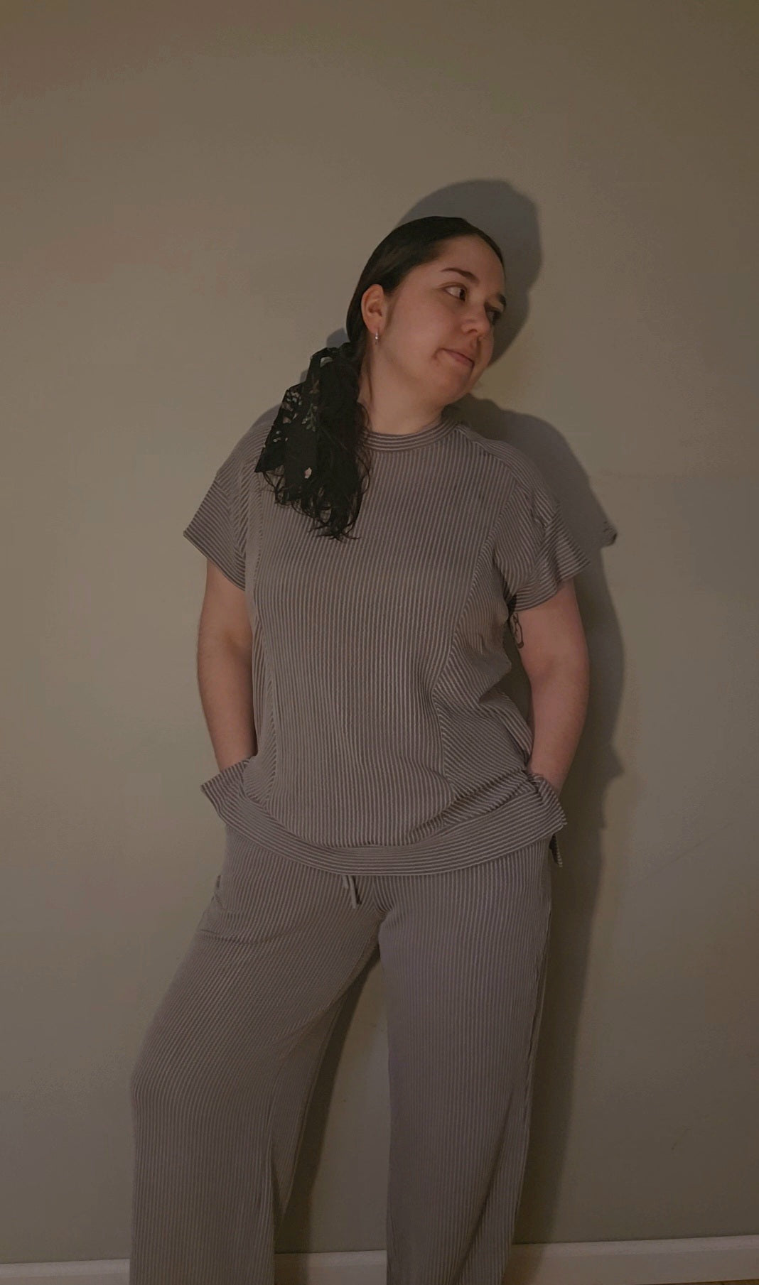 Corded T-Shirt and Pants Set