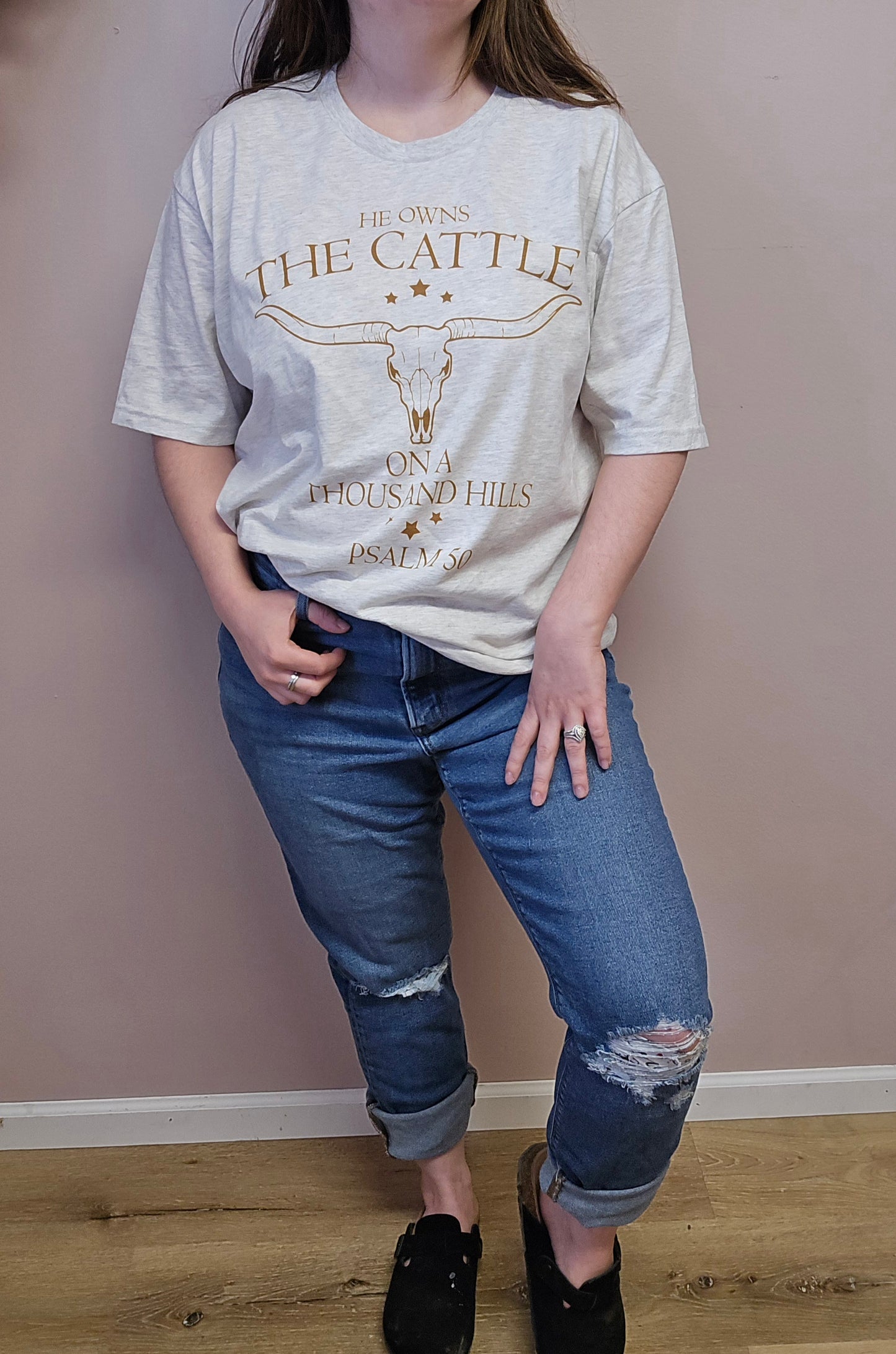 Western Faith He Owns The Cattle On A Thousand Hills Tee