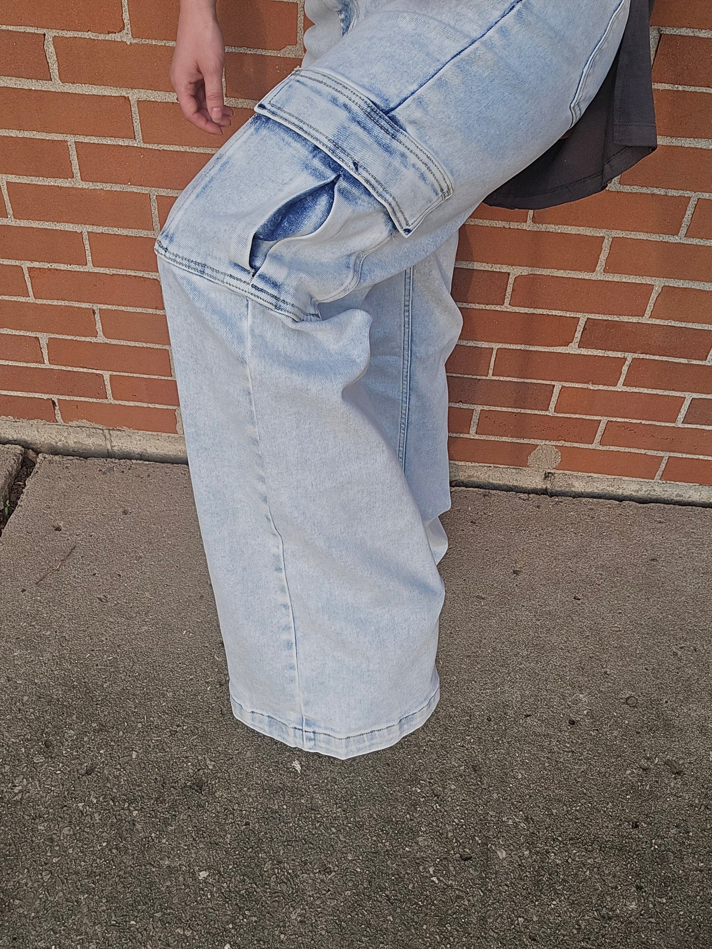 Cargo light washed jeans
