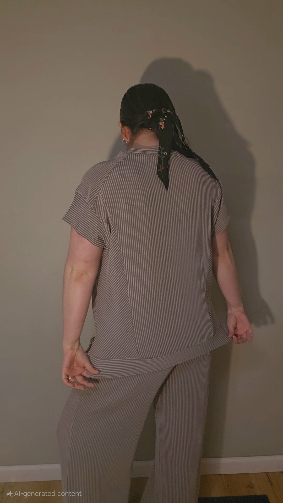 Corded T-Shirt and Pants Set