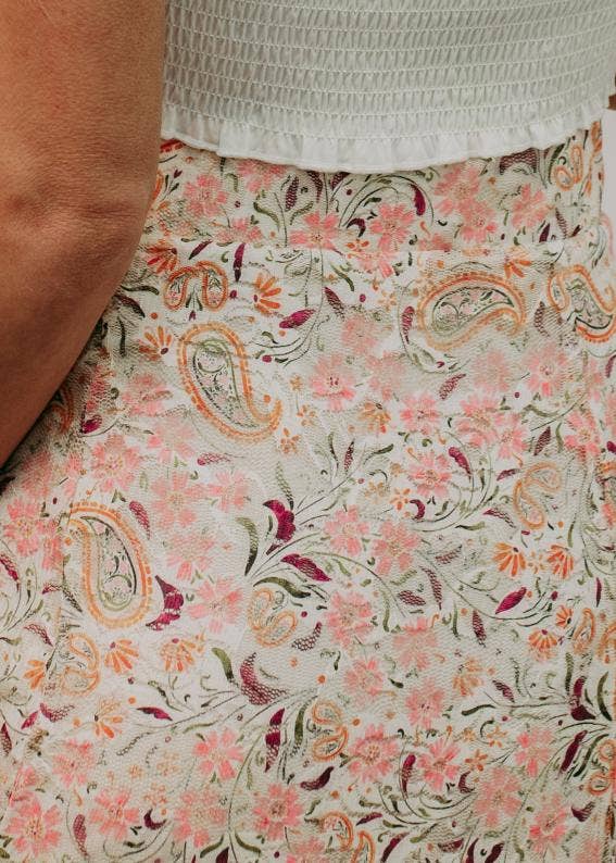 Floral Paisley Maxi Skirt